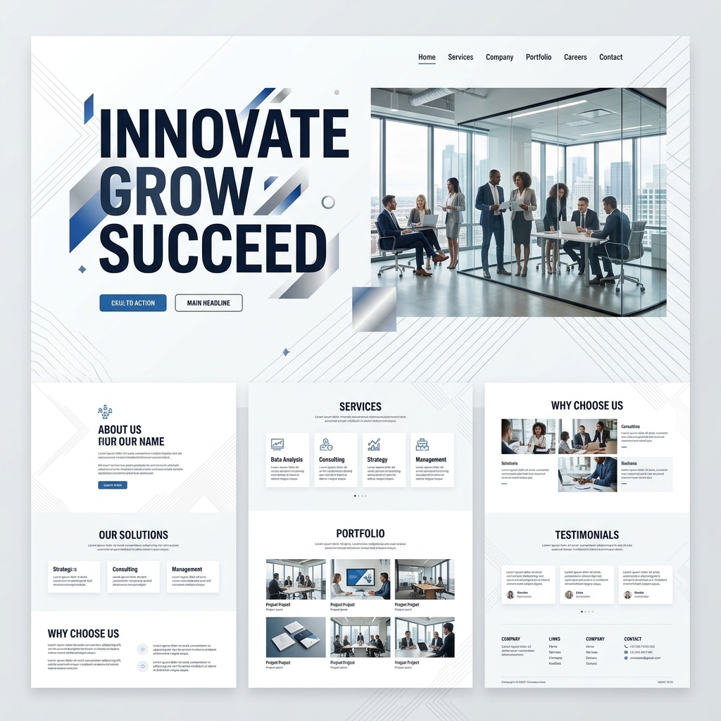 Company Profile Web Mockup