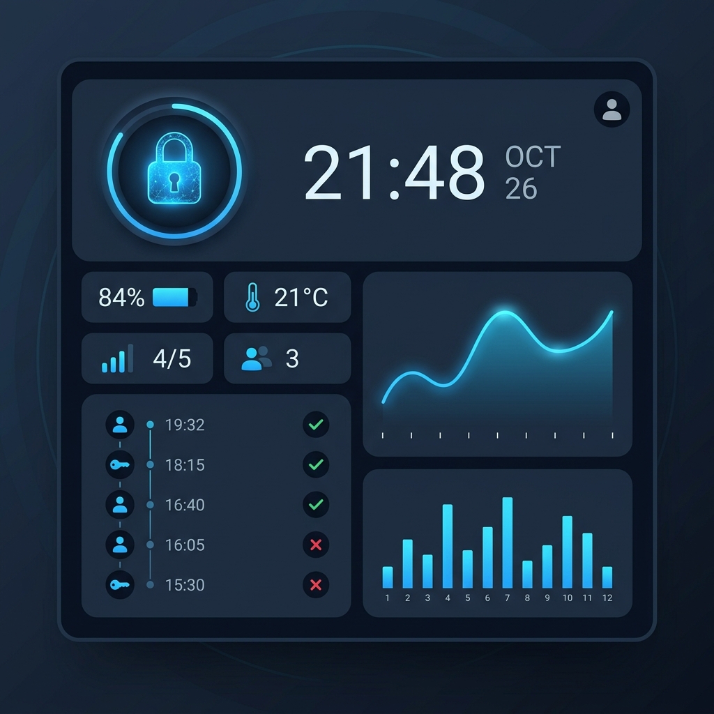 IoT Smart Lock Dashboard Interface